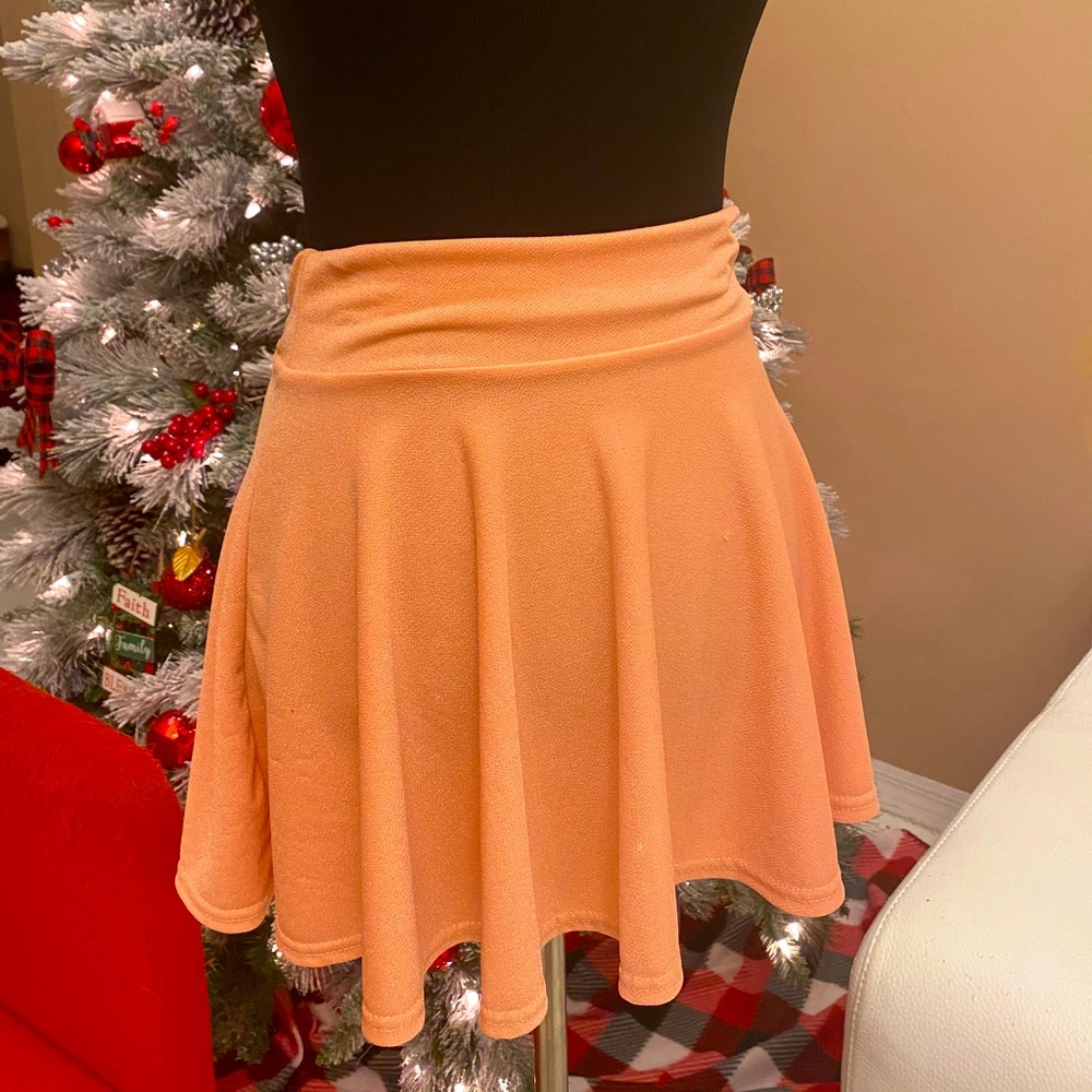 Peach skater skirt